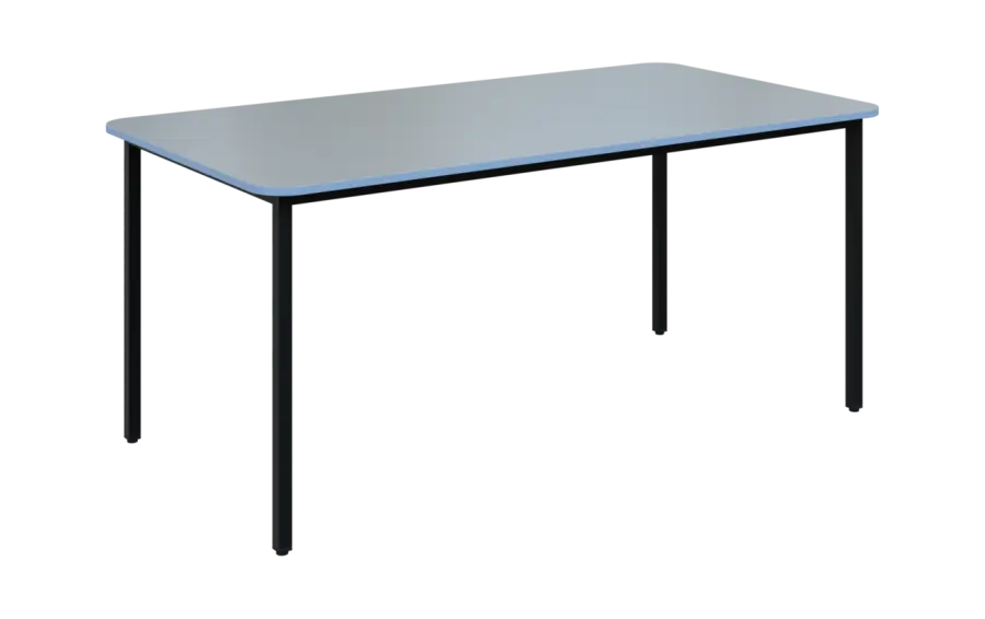 JSBR 170N Jídelní stůl 1700 x 900 mm, deska šedá s hranou blankyt / podnož černá